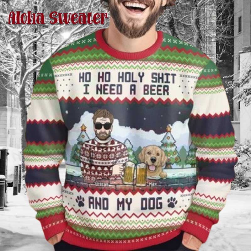 Husky Garland Cute Dog Silly Husky Ugly Christmas Sweater - Holiday Gift product image 3