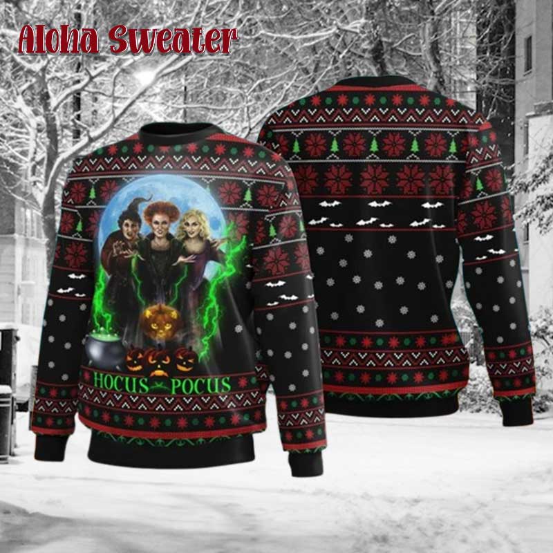 Hocus Pocus Sanderson Sisters Ugly Christmas Sweater - Holiday Gift product image 5