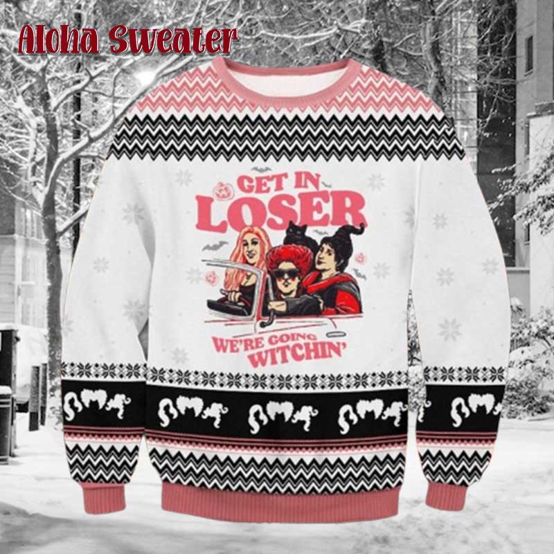 Hocus Pocus 3 Witches Magic Cauldron Ugly Christmas Sweater - Holiday Gift product image 3