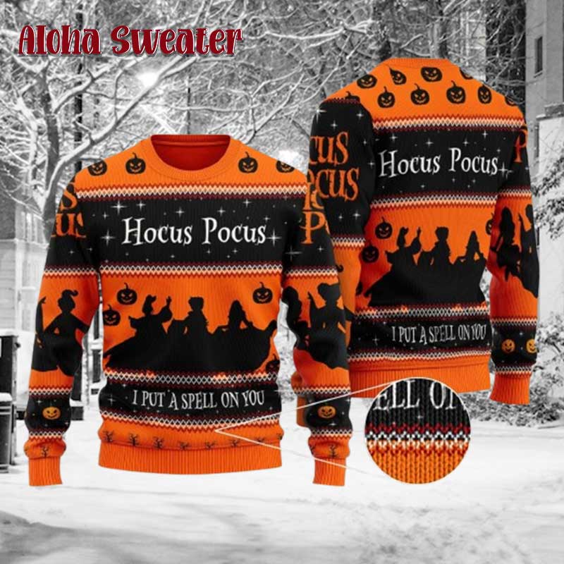 Hocus Pocus Sanderson Sisters Ugly Christmas Sweater - Holiday Gift product image 3