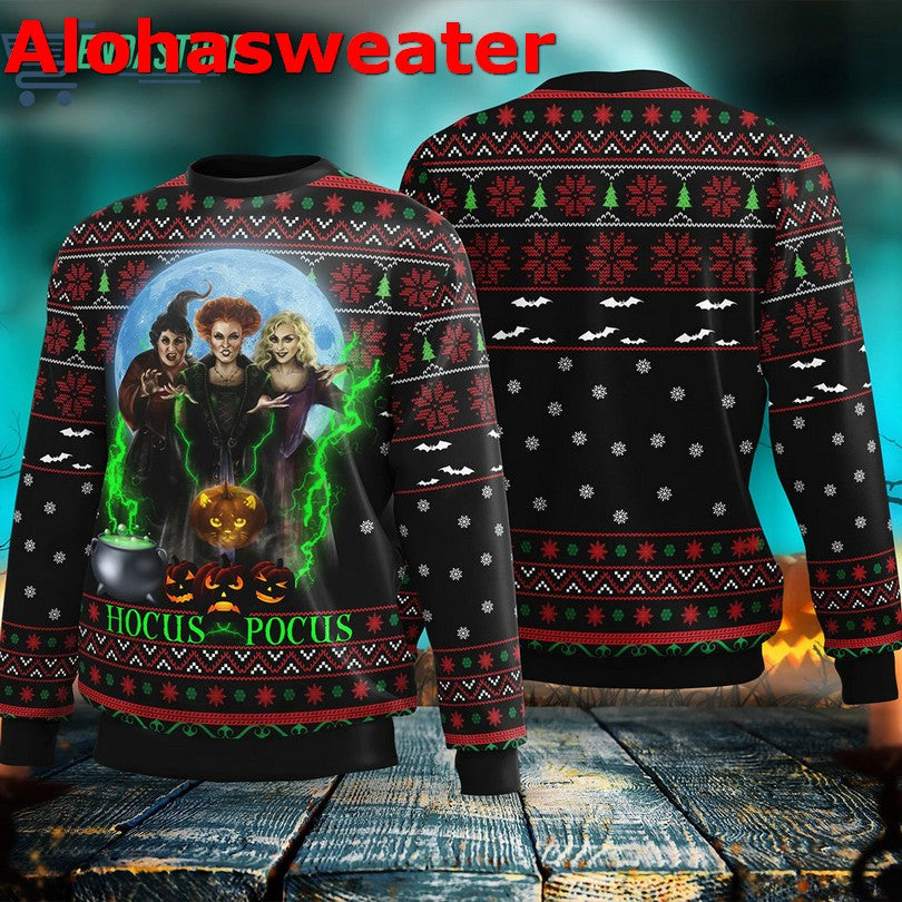 Hocus Pocus sanderson sisters Halloween Christmas Sweater - Holiday Gift product image