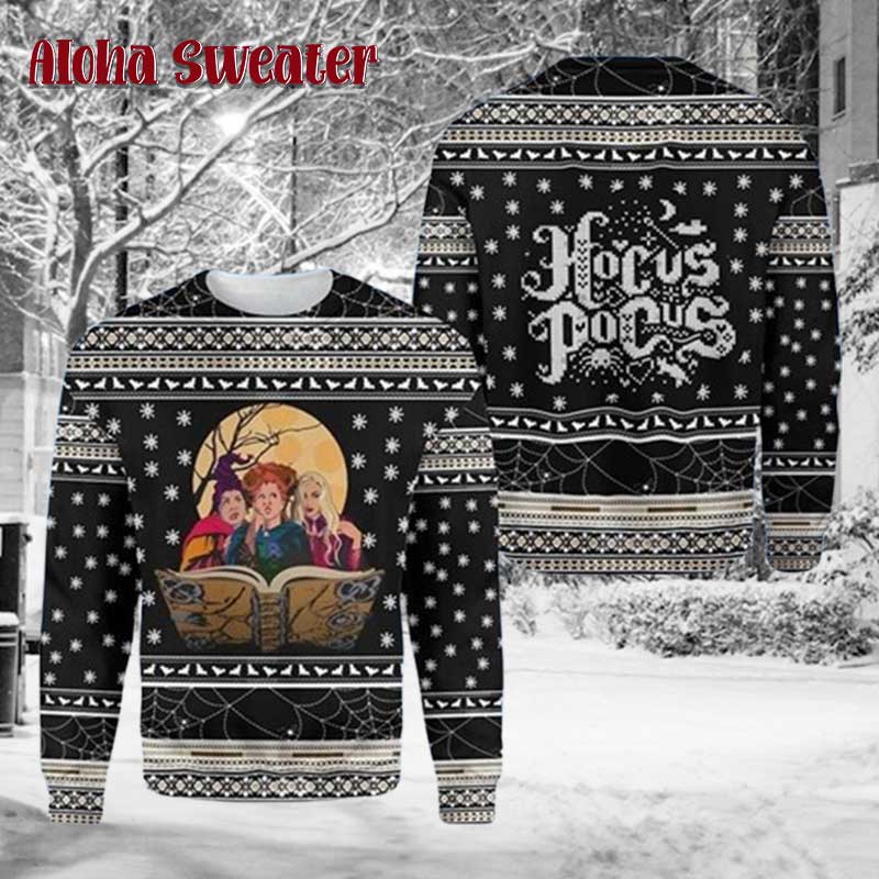 Hocus Pocus Sanderson Sisters Ugly Christmas Sweater - Holiday Gift product image