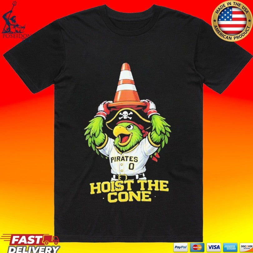 Hoist The Cone Mascot Pittsburgh Baseball - Adult & Kids T-Shirts, Sweatshirts & Hoodies apparel design preview 1