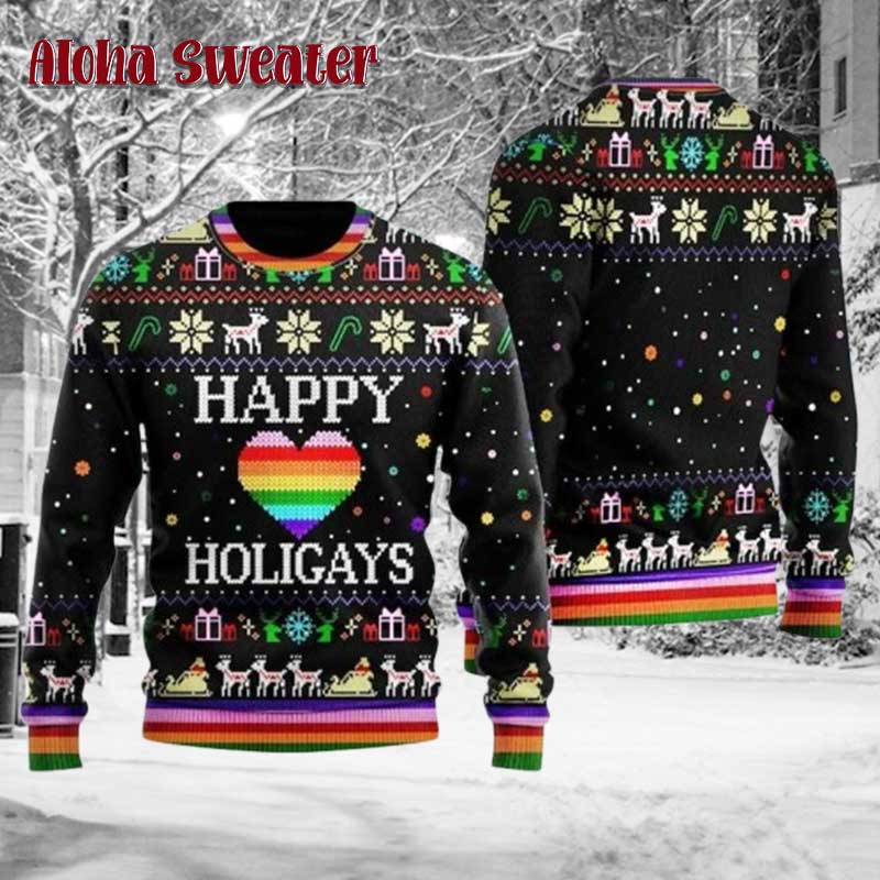 Holigays Lgbt Gay Ugly Christmas Sweater - Holiday Gift product image