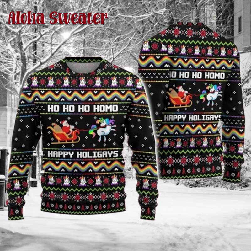 Holigays Lgbt Gay Ugly Christmas Sweater - Holiday Gift product image 2