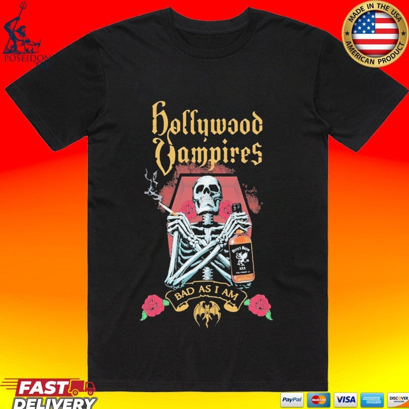 Hollywood Vampires Bad As I Am - Adult & Kids T-Shirts, Sweatshirts & Hoodies apparel design preview 1
