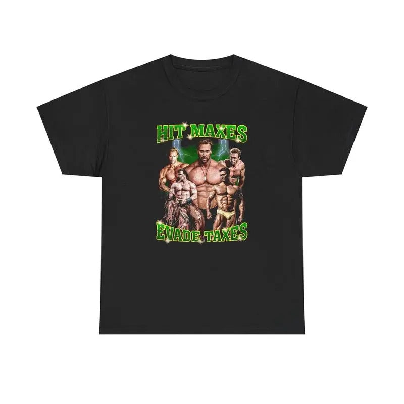 Hit Maxes Evade Taxes 100% Cotton Fabric Casual Mike - Adult & Kids T-Shirts, Sweatshirts & Hoodies apparel design preview 1