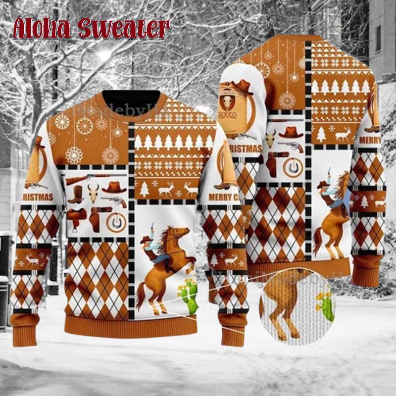 Howdy Nutcracker Cowboy Ugly Christmas Sweater - Holiday Gift product image 3