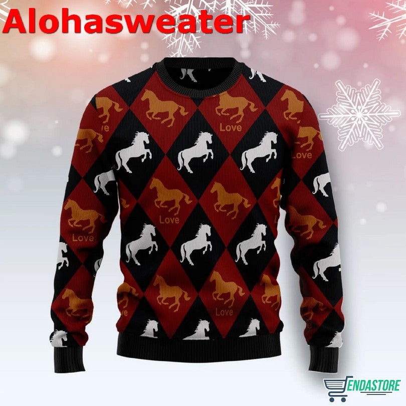 Horse Heartbeat Horse Lover Graphic Sweater - Gift for Animal Lovers product image 2