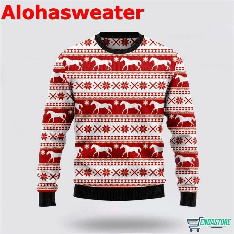 Horse Love Ugly Christmas Sweater - Holiday Gift product image 2