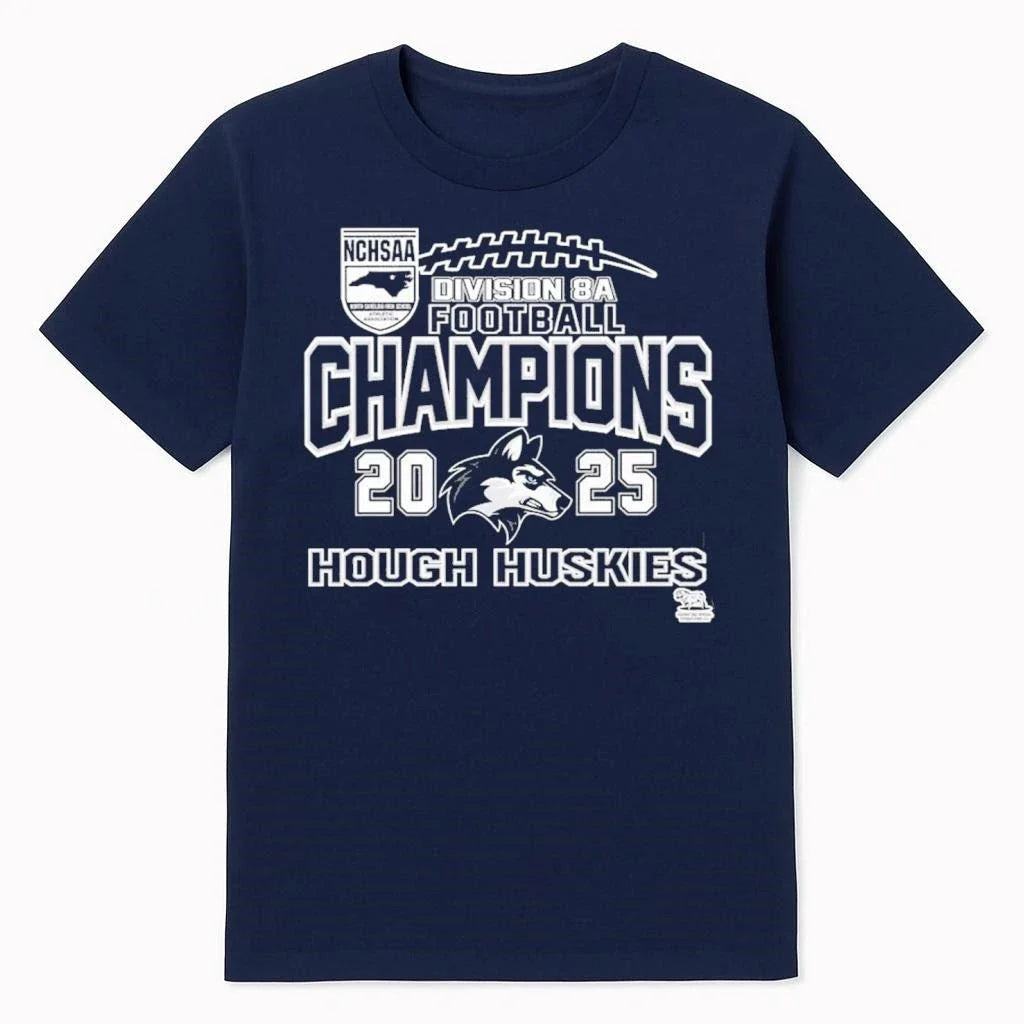 Hough Huskies 2025 NCHSAA Division 8A Football - Adult & Kids T-Shirts, Sweatshirts & Hoodies apparel design preview 1