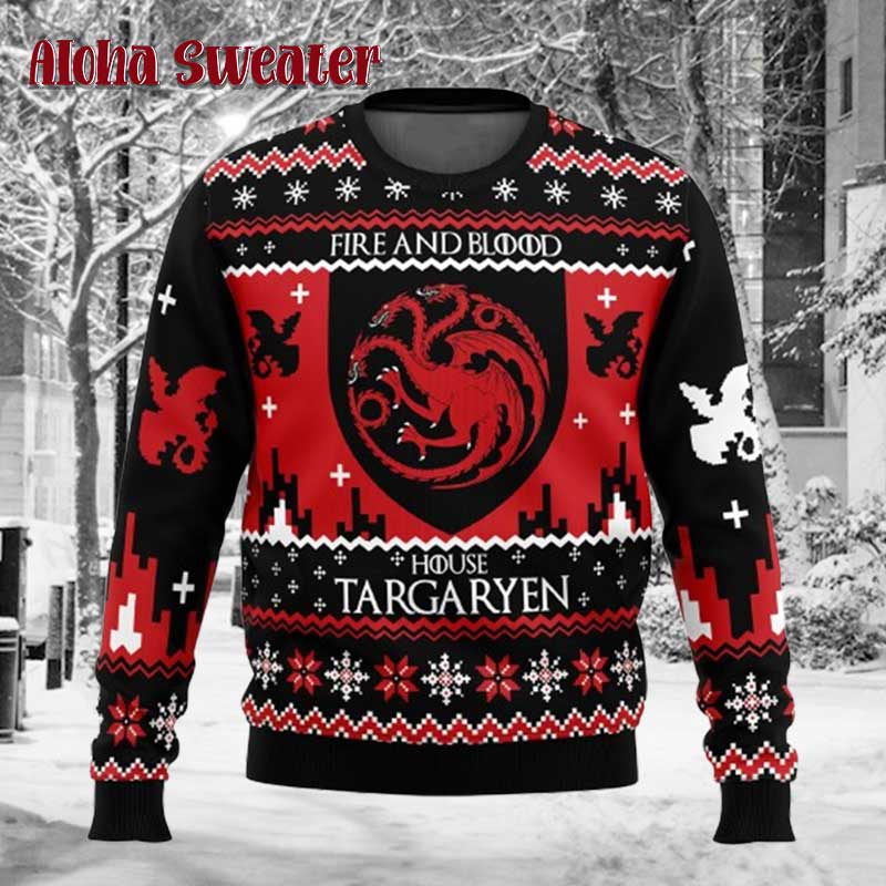 House Targaryen Game Of Thrones Ugly Christmas Sweater - Holiday Gift product image
