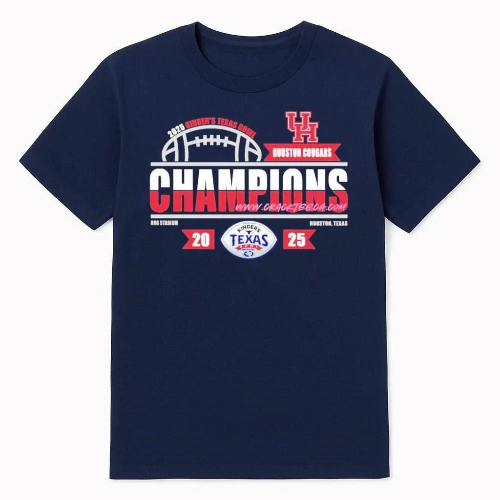 Houston Cougars Football 2025 Kinder's Texas Bowl - Adult & Kids T-Shirts, Sweatshirts & Hoodies apparel design preview 1