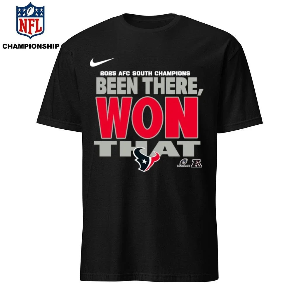Houston Texans 2025 AFC South Champions Been There - Adult & Kids T-Shirts, Sweatshirts & Hoodies apparel design preview 1
