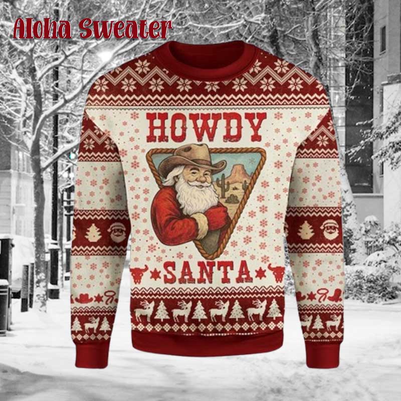 Cowboy Possum Ugly Christmas Sweater - Holiday Gift product image 5
