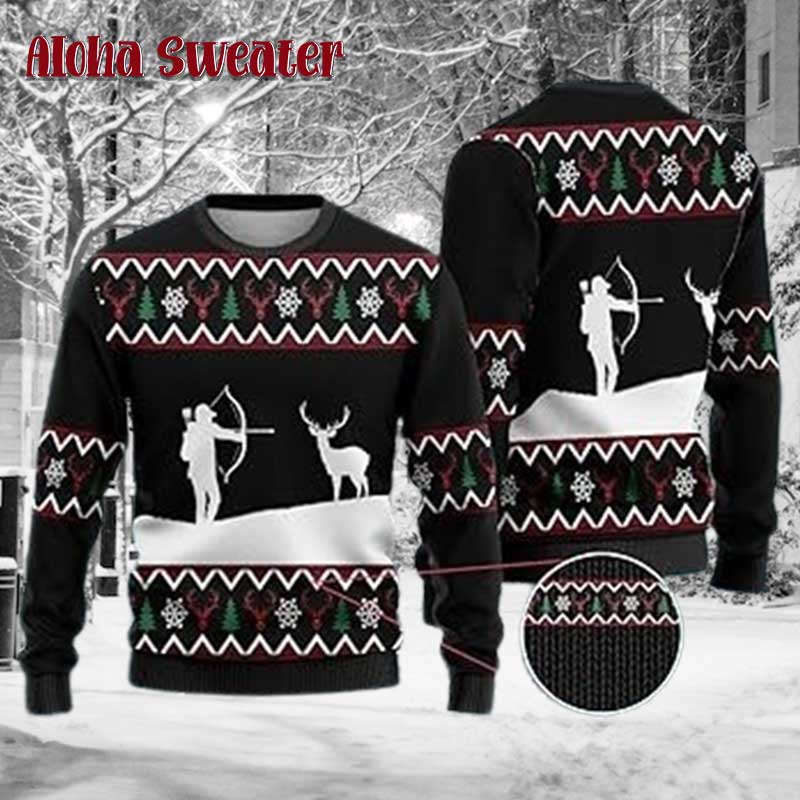Hunnter Christmas Hunting Ugly Christmas Sweater - Holiday Gift product image