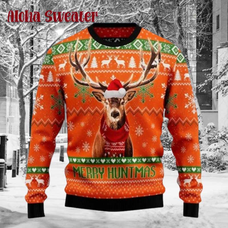 Huntmas Deer Christmas Ugly Christmas Sweater - Holiday Gift product image