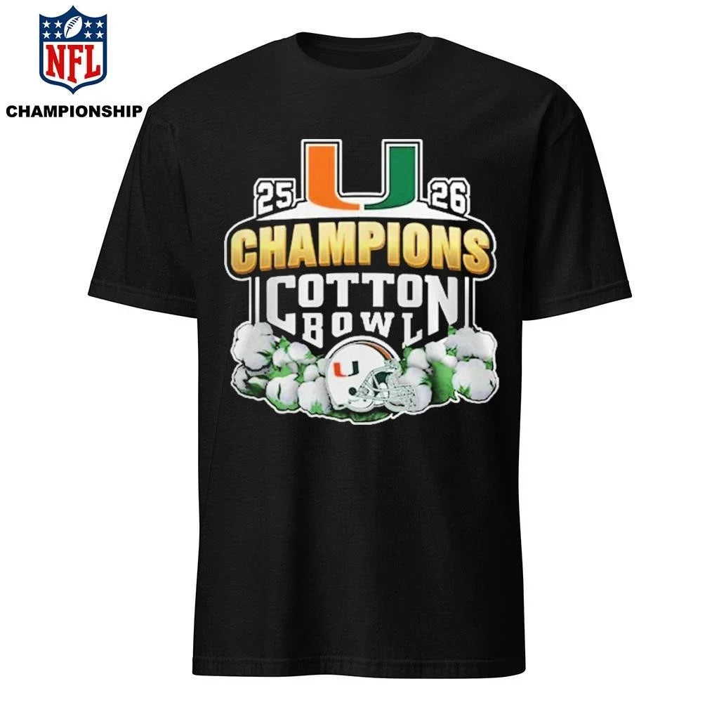 Hurricanes 25-26 Champions Cotton Bowl - Adult & Kids T-Shirts, Sweatshirts & Hoodies apparel design preview 1