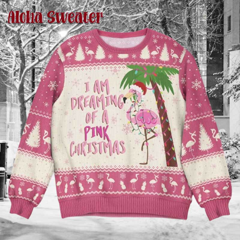 Christmas Naughty List Flamingo Ugly Christmas Sweater - Holiday Gift product image 4