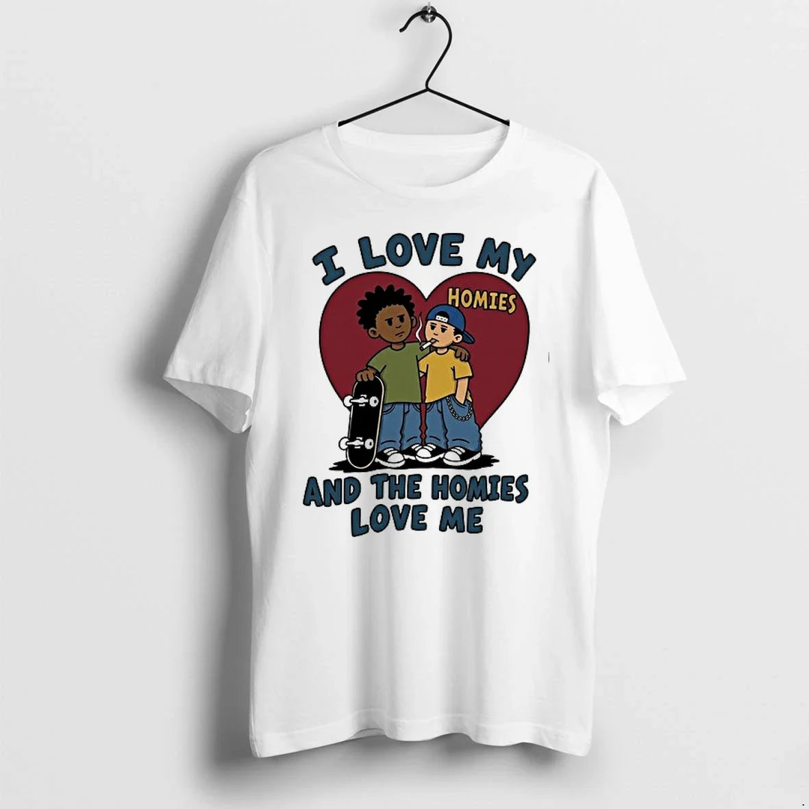I Love My Homies And The Me 0 Sweater - Adult & Kids T-Shirts, Sweatshirts & Hoodies apparel design preview 1