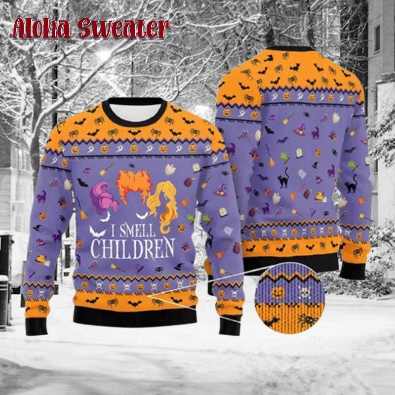 I Smell Children Hocus Pocus Ugly Christmas Sweater - Holiday Gift product image