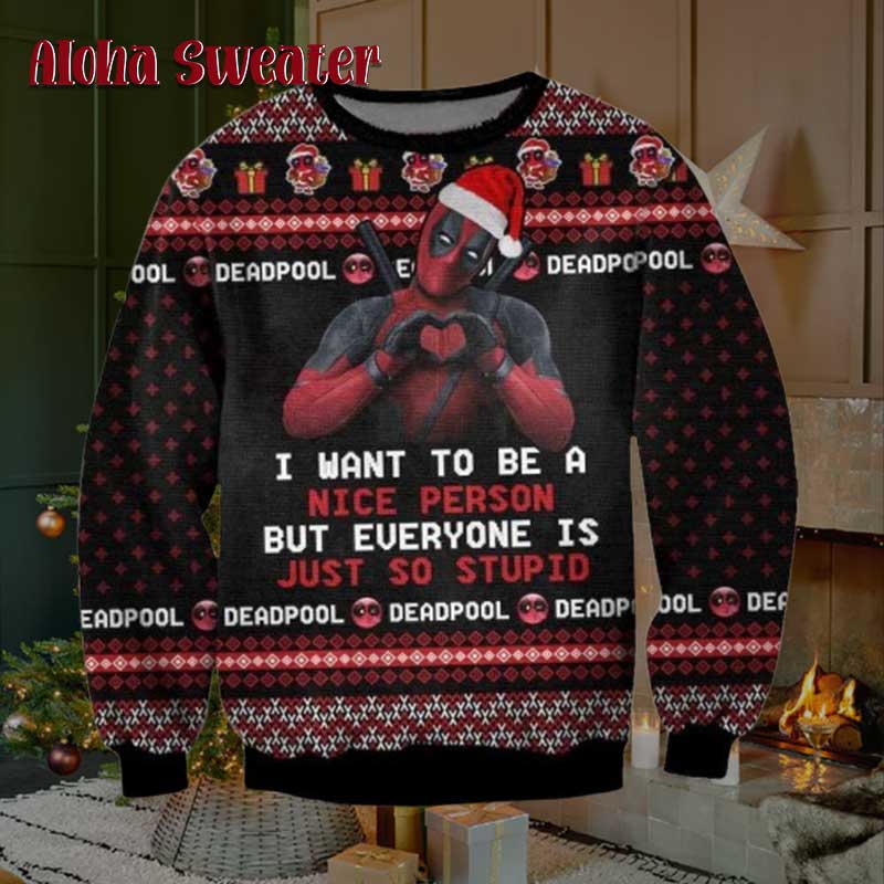 I Will Stole Christmas Deadpool Ugly Christmas Sweater - Holiday Gift product image 3