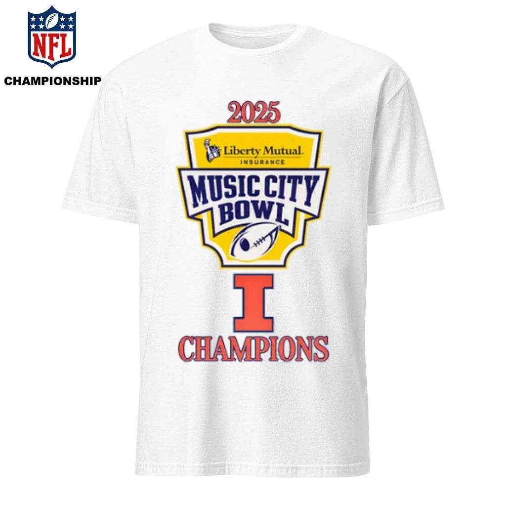 Illinois Fighting Illini 2025 Music City Bowl - Adult & Kids T-Shirts, Sweatshirts & Hoodies apparel design preview 1