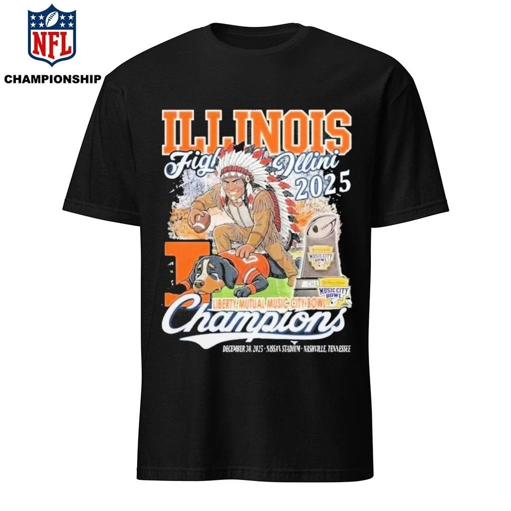 Illinois Fighting Illini Beat Tennessee Volunteers - Adult & Kids T-Shirts, Sweatshirts & Hoodies apparel design preview 1