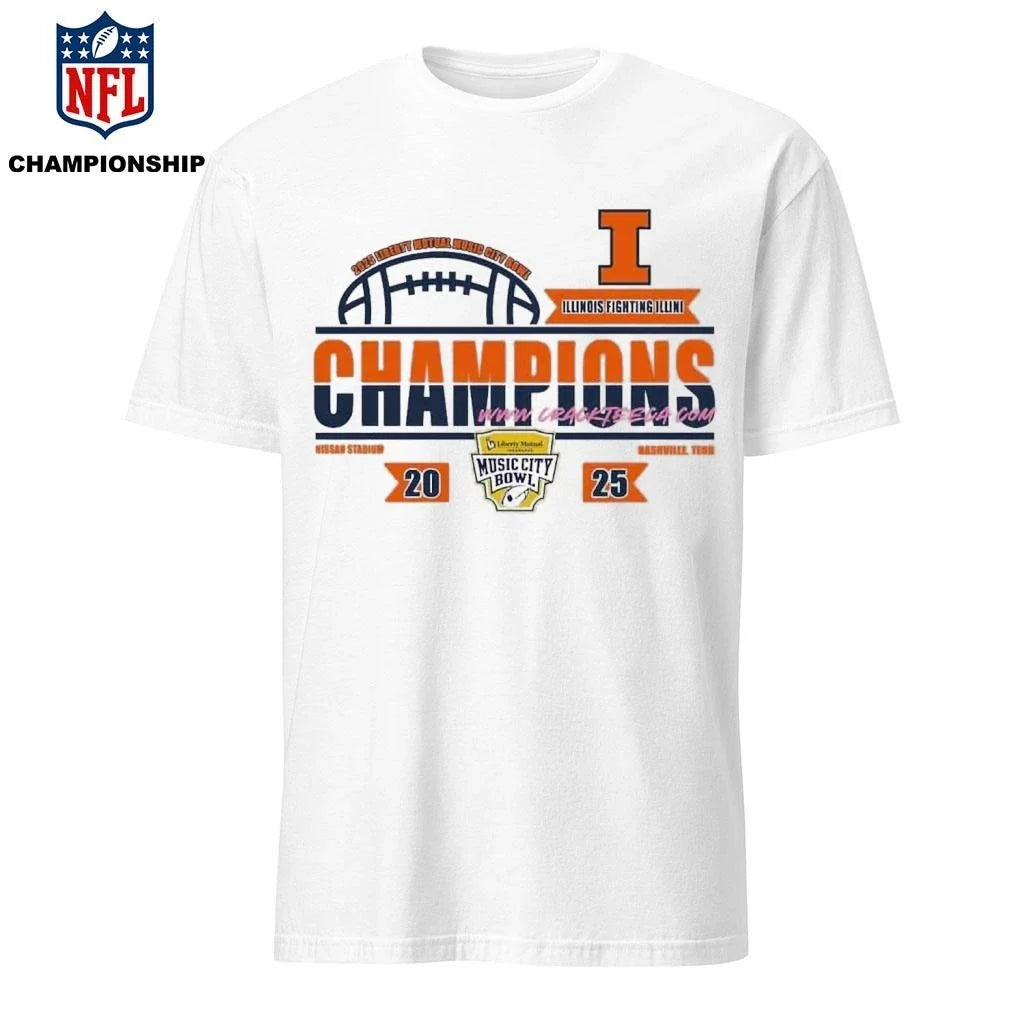 Illinois Fighting Illini Football 2025 Liberty Mutual - Adult & Kids T-Shirts, Sweatshirts & Hoodies apparel design preview 1