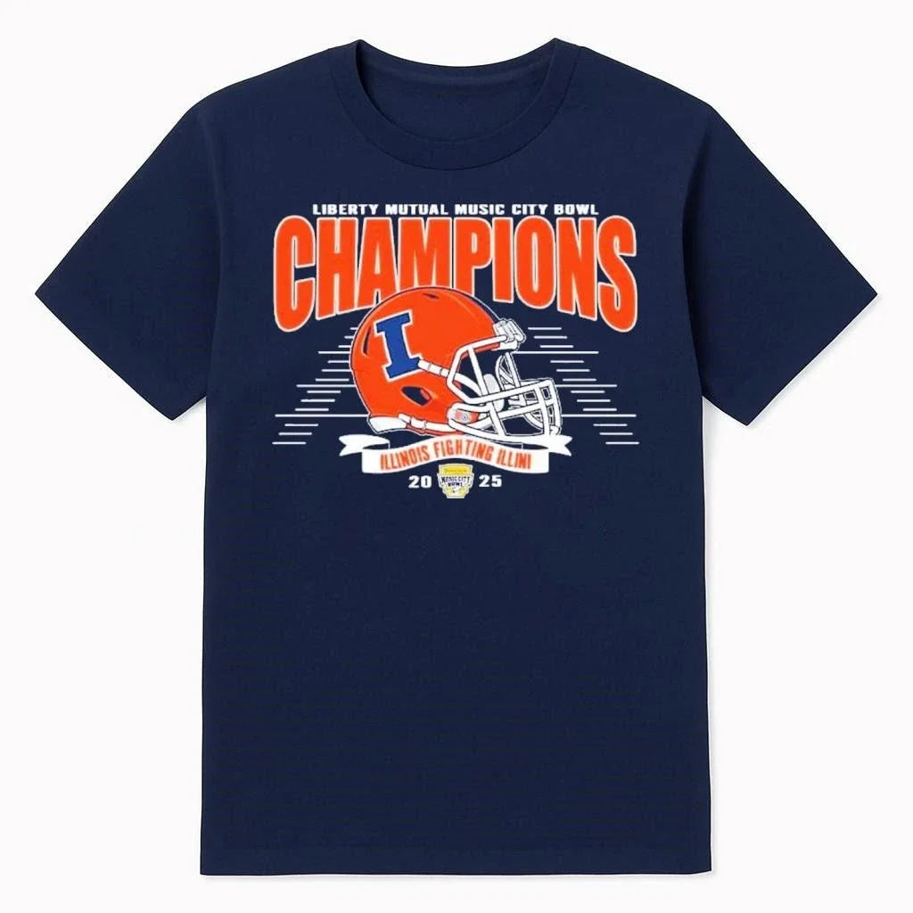 Illinois Fighting Illini Football Claim Champions - Adult & Kids T-Shirts, Sweatshirts & Hoodies apparel design preview 1