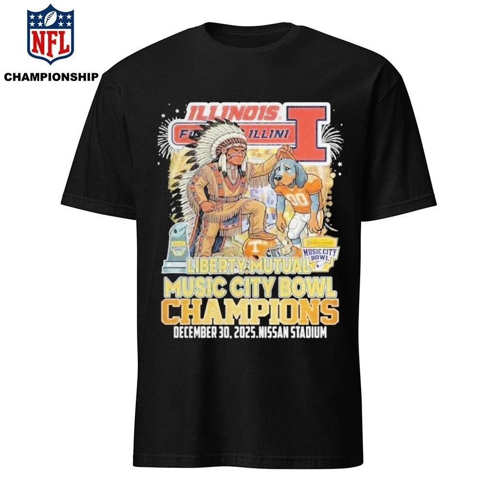 Illinois Fighting Illini Football Liberty Music City - Adult & Kids T-Shirts, Sweatshirts & Hoodies apparel design preview 1