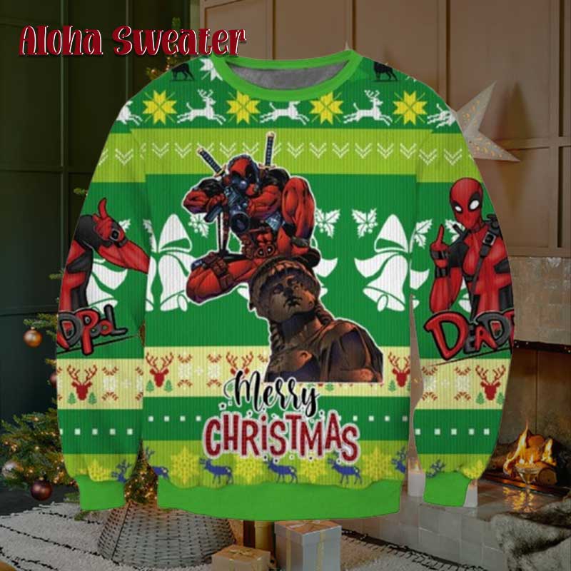 I’m Aiming At You Go To Hell Deadpool Ugly Christmas Sweater - Holiday Gift product image