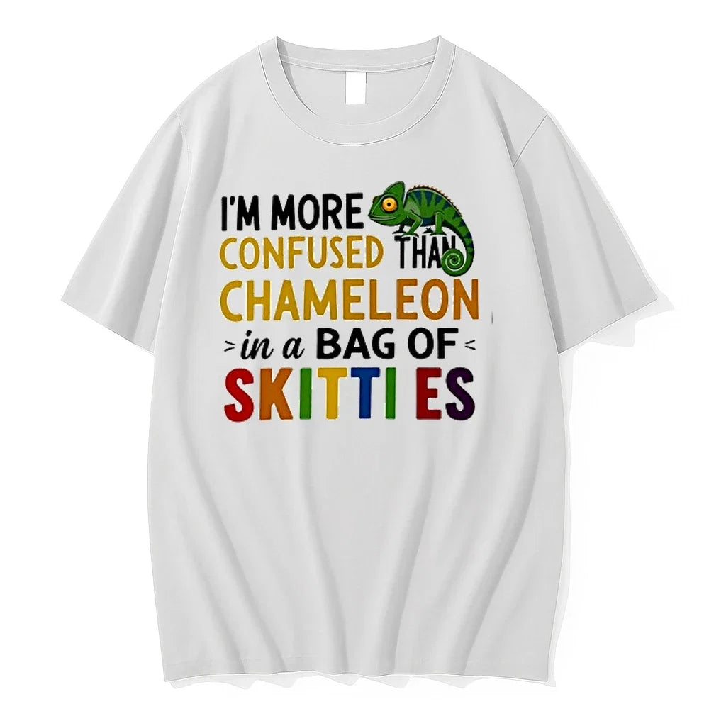 Im More Confused Than Chameleon In A Bag Of Skittles - Adult & Kids T-Shirts, Sweatshirts & Hoodies apparel design preview 1