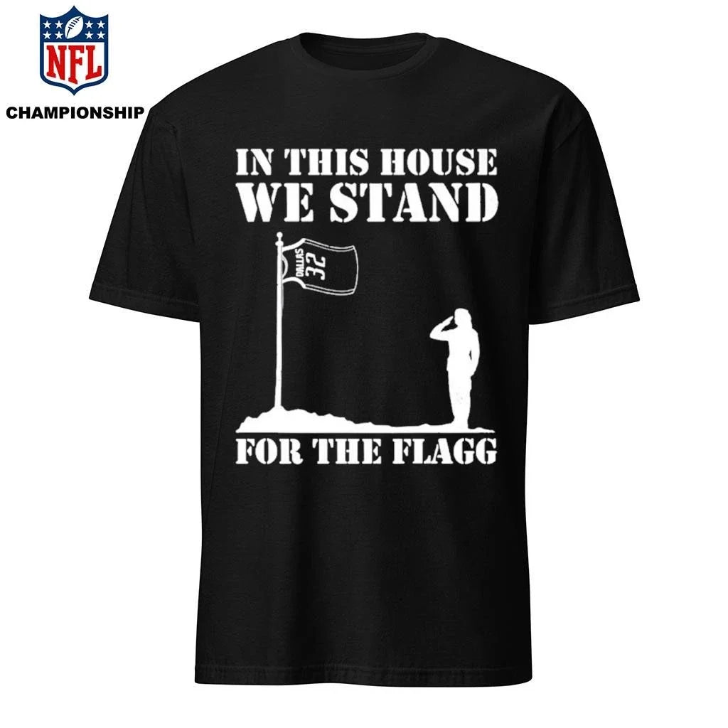 In This House We Stand For The Flagg - Adult & Kids T-Shirts, Sweatshirts & Hoodies apparel design preview 1