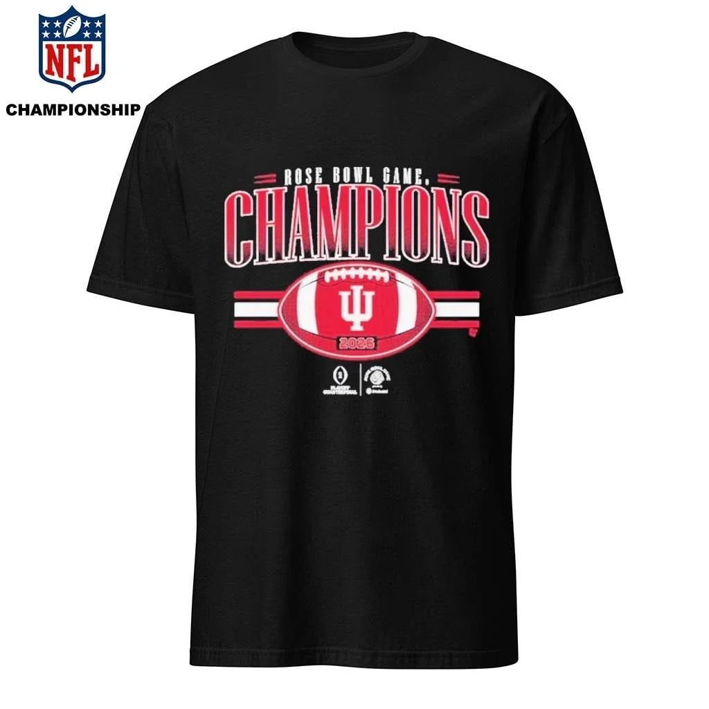Indiana Football 2026 CFP Rose Bowl Champions - Adult & Kids T-Shirts, Sweatshirts & Hoodies apparel design preview 1