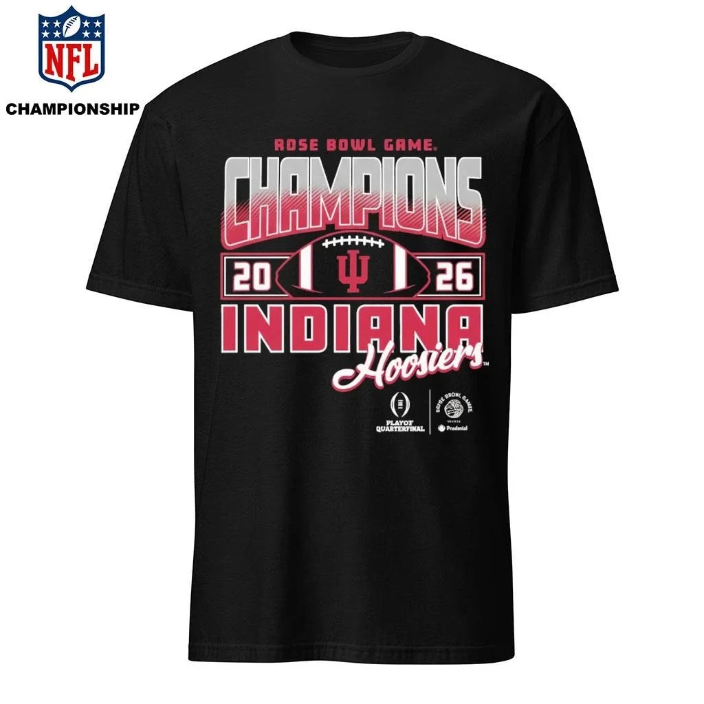 Indiana Football 2026 Rose Bowl Champions Grey - Adult & Kids T-Shirts, Sweatshirts & Hoodies apparel design preview 1