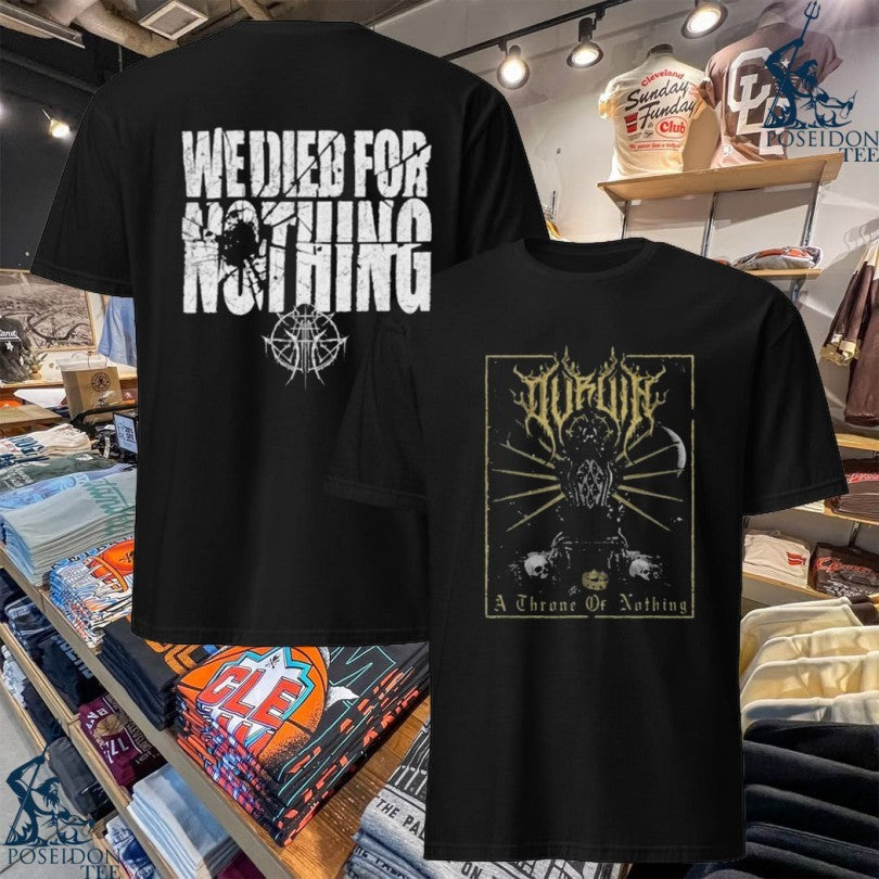 Indie We Died For Nothing A Throne Of Ov Ruin Gold - Adult & Kids T-Shirts, Sweatshirts & Hoodies apparel design preview 1