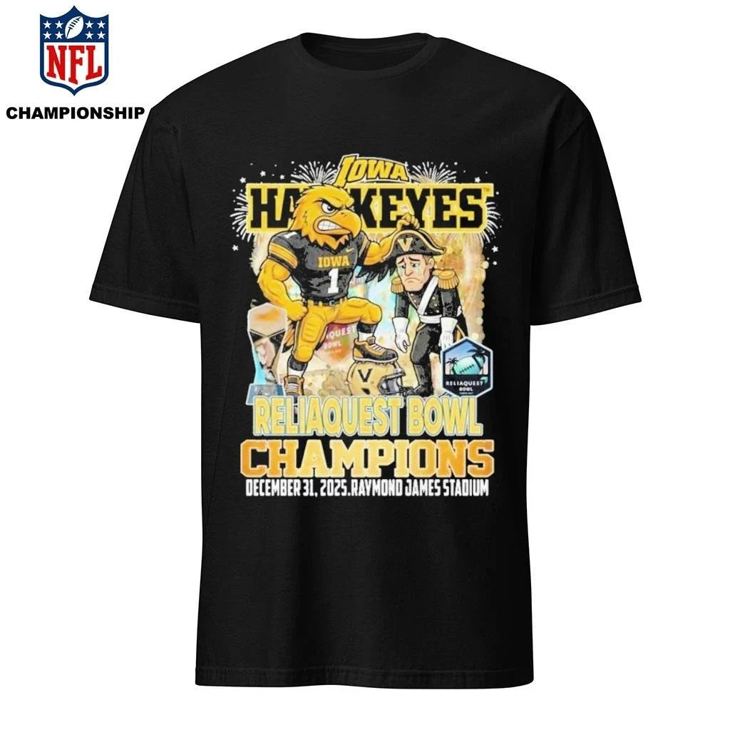 Iowa Hawkeyes Beat Vanderbilt Commodores 2025 - Adult & Kids T-Shirts, Sweatshirts & Hoodies apparel design preview 1