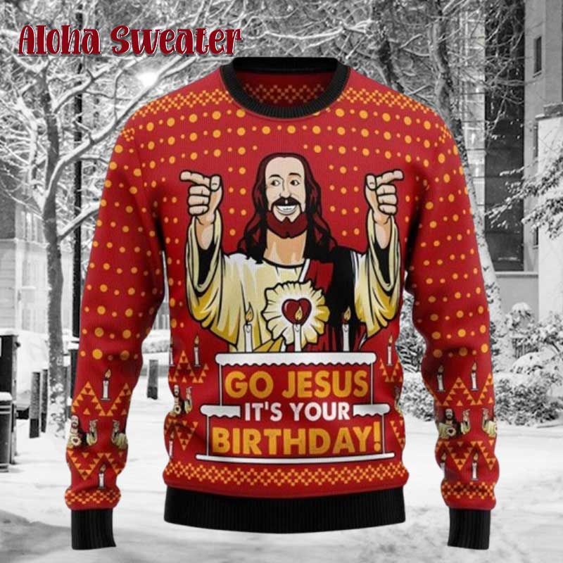 It’s Jesus’s Birthday Ugly Christmas Sweater - Holiday Gift product image