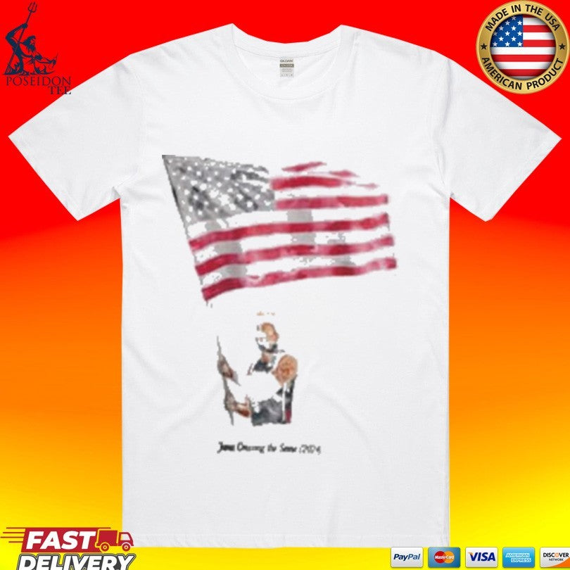 James Crossing The Seine 2024 - Adult & Kids T-Shirts, Sweatshirts & Hoodies apparel design preview 1