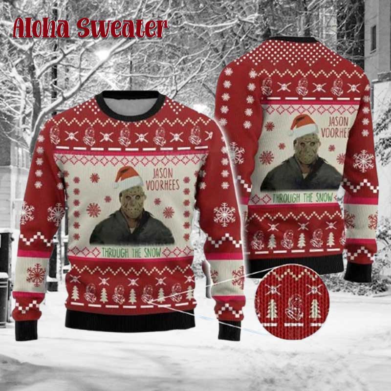 Jason Voorhees Friday The Ugly Christmas Sweater - Holiday Gift product image 3