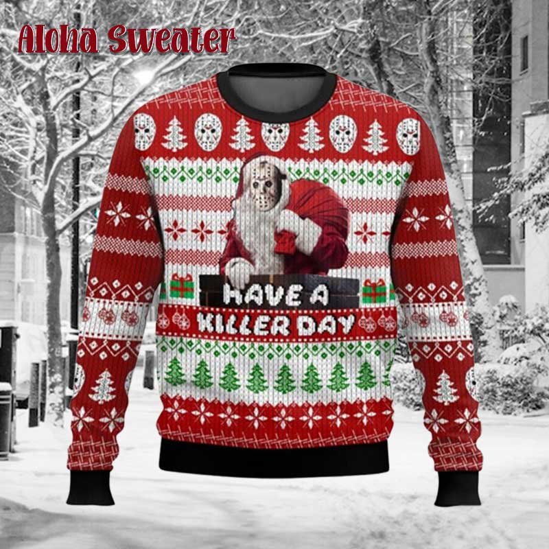 Jason Voorhees Friday The Ugly Christmas Sweater - Holiday Gift product image 2