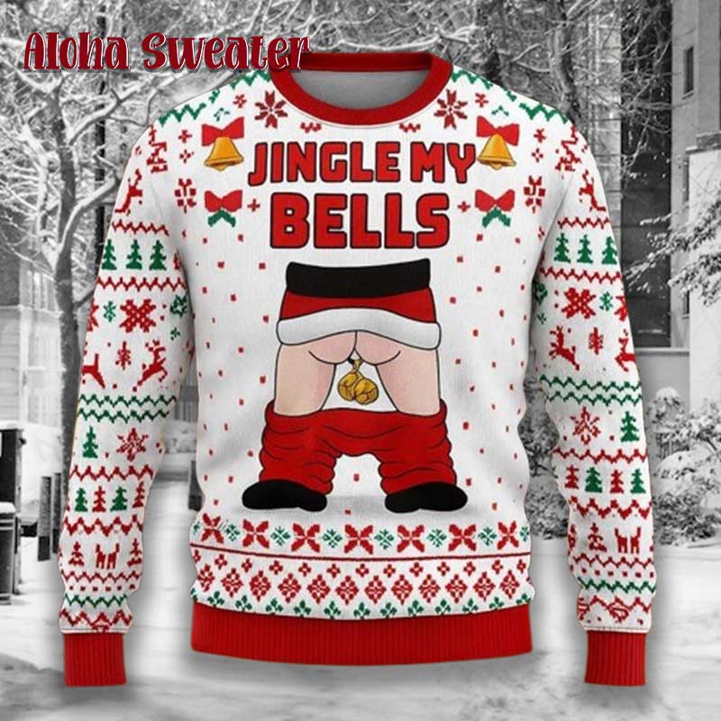 Jingle Balls Santa Claus Naughty Ugly Christmas Sweater - Holiday Gift product image