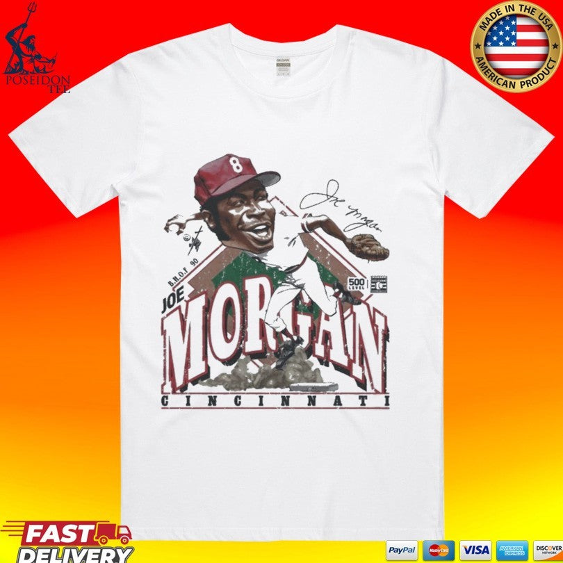 Joe Morgan Cincinnati Bruce Stark Collection - Adult & Kids T-Shirts, Sweatshirts & Hoodies apparel design preview 1