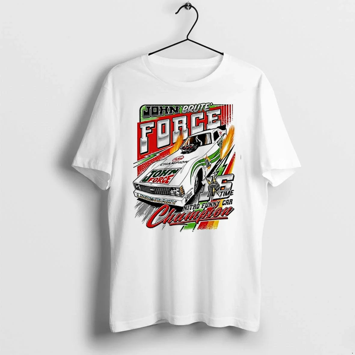 John Force Vintage Throwback 0 Sweater - Adult & Kids T-Shirts, Sweatshirts & Hoodies apparel design preview 1