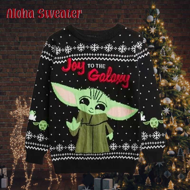 Mandalorian Grogu Team Holiday Baby Yoda Ugly Christmas Sweater - Holiday Gift product image 3