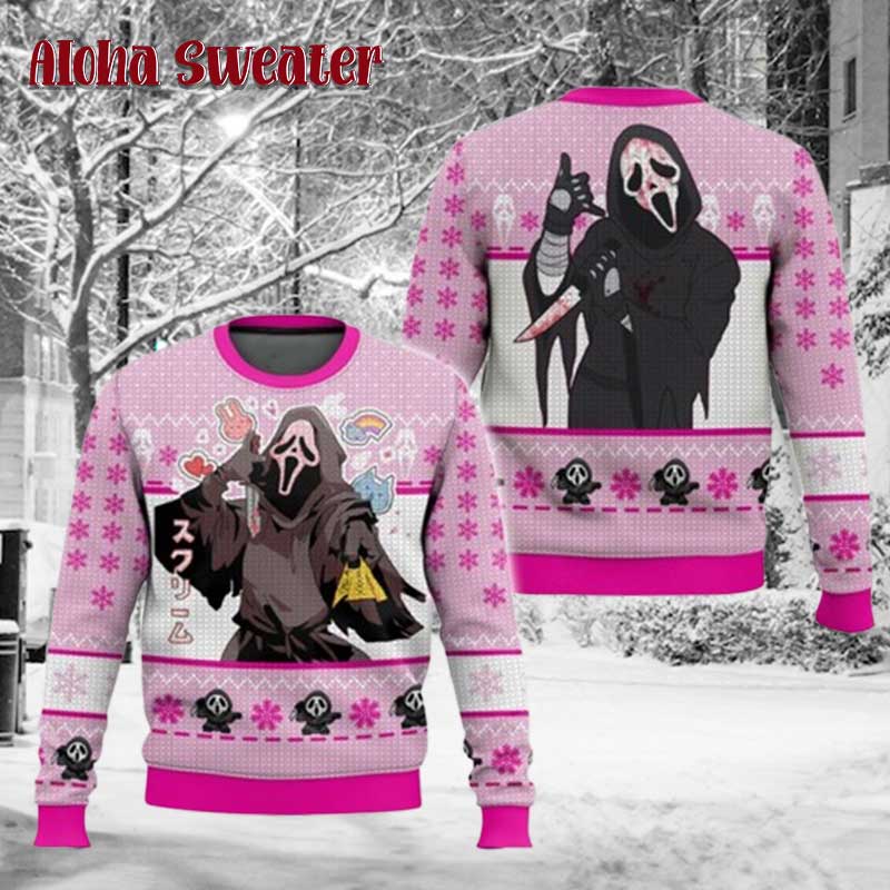 I Am Calling Ghostface Ugly Christmas Sweater - Holiday Gift product image 2