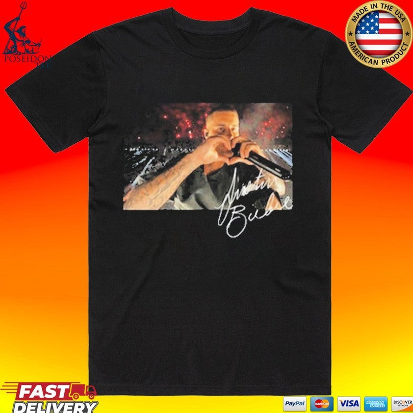 Justin Bieber Heart Sign - Adult & Kids T-Shirts, Sweatshirts & Hoodies apparel design preview 1