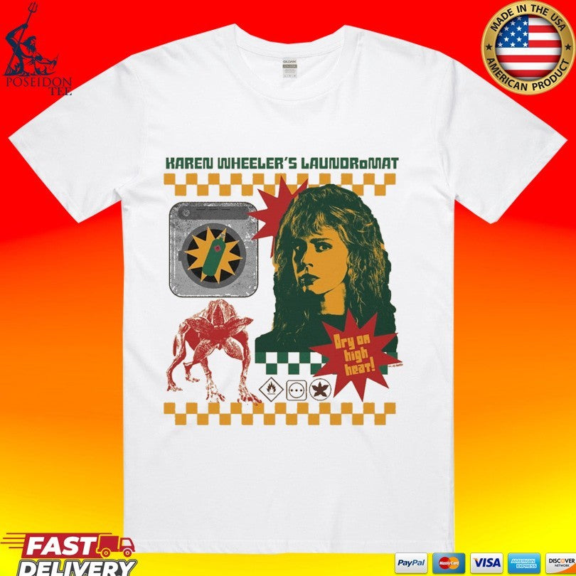 Karen's Wheeler's Laundromat Dry On High Heat - Adult & Kids T-Shirts, Sweatshirts & Hoodies apparel design preview 1