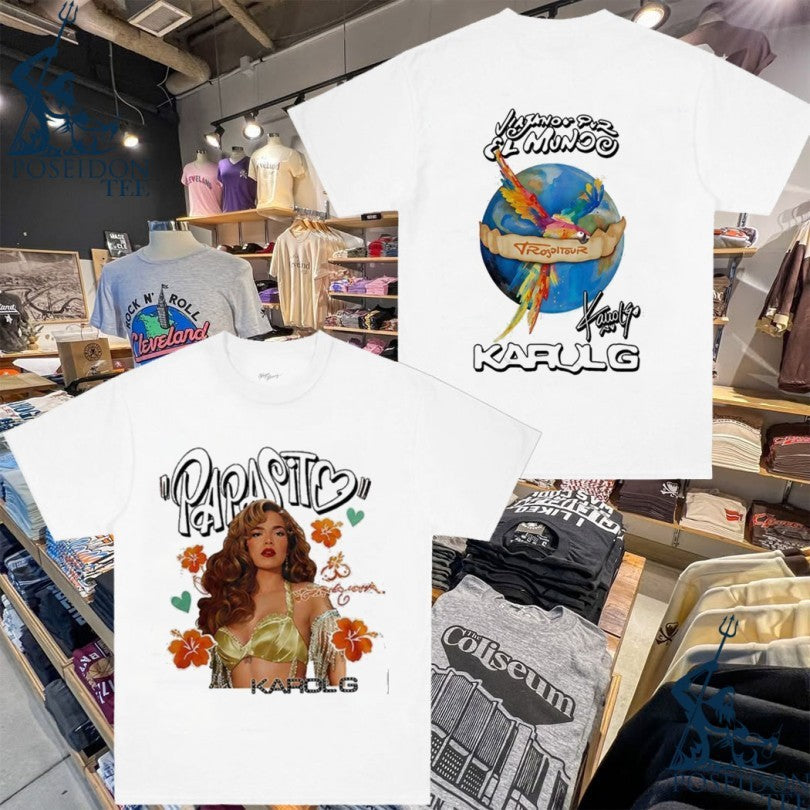 Karol G Viajando Por El Mundo Tour 2026 - Adult & Kids T-Shirts, Sweatshirts & Hoodies apparel design preview 1